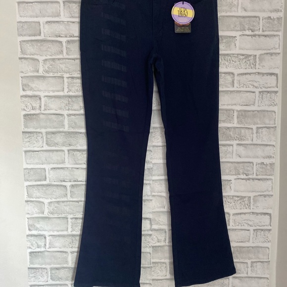 Bebop navy blue khaki wide leg work /uniform pant - Picture 3 of 16